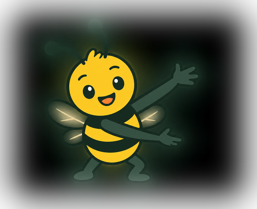 Buzz the bee, presenting